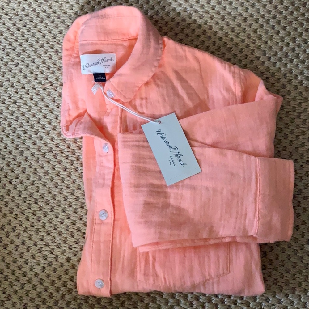 Target Universal Thread Gauze button down shirt